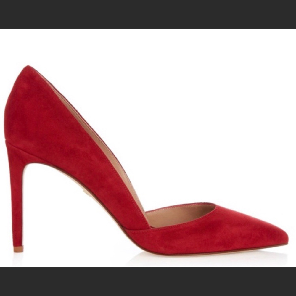 DVF Lille Suede Red Pump Heel Shoe